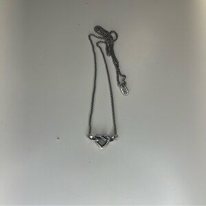 James Avery Heart Knot Necklace Pendant Sterling Silver 20" Large $160 NS2254